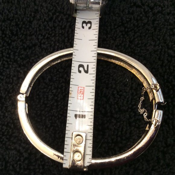 Vintage Swarovski Silver Crystal Bangle Bracelet - Picture 8 of 16